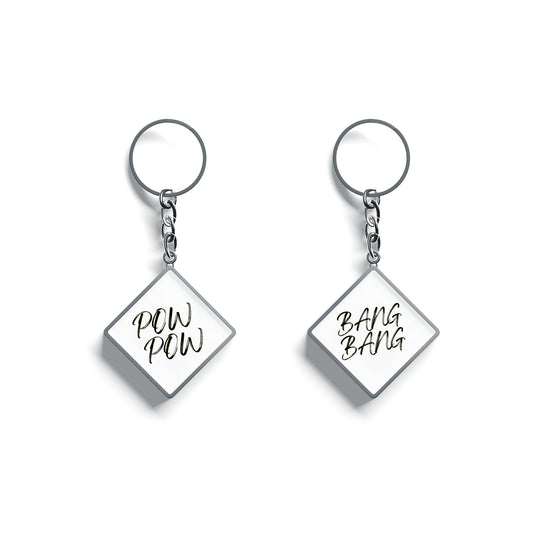 'POW POW', 'BANG BANG' Keychain Set